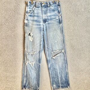 Madsen's Pro Choice Logger Denim Jeans Size 28x28 Wide Work Wear Baggy Unisex